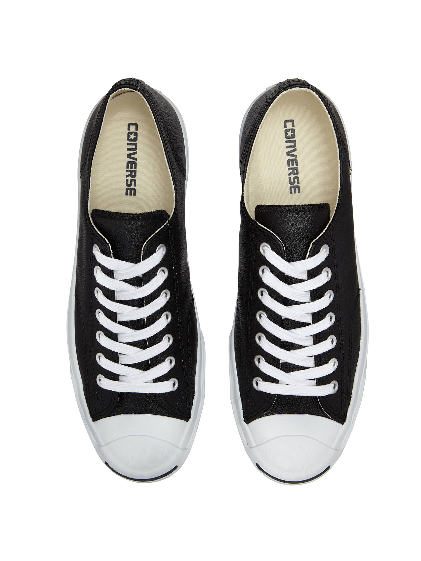 Converse Jack Purcell Lace-Up Leather Trainers at John Lewis & Partners