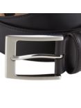 John Lewis Classic Leather Belt, Black