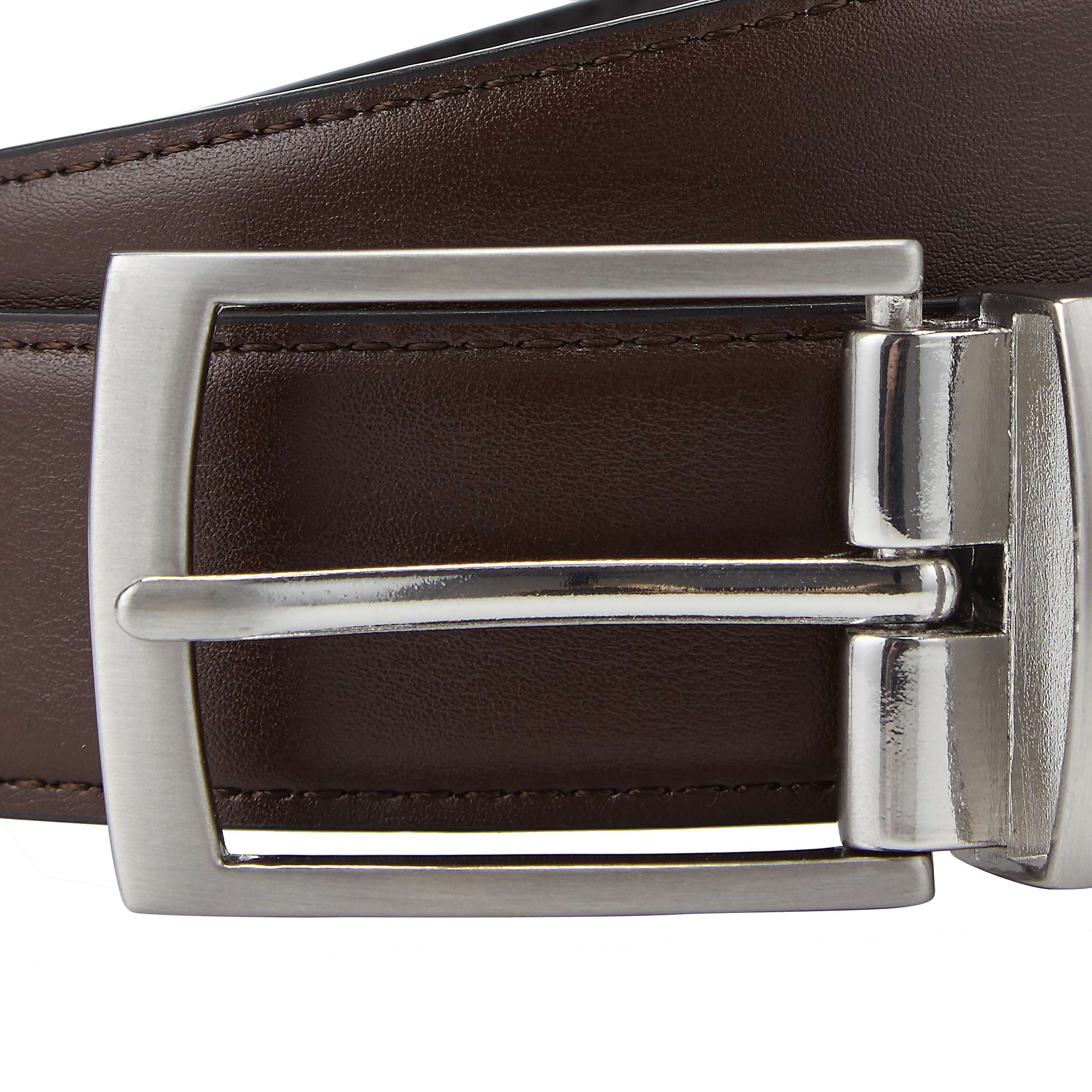 Buy John Lewis Reversible Leather Belt, Black/Brown Online at johnlewis.com