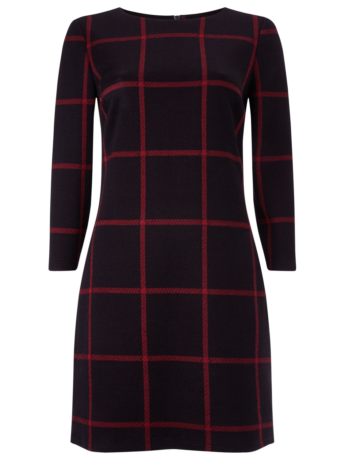 red check tunic dress