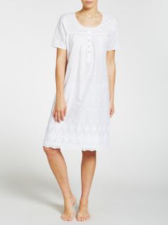 John Lewis Partners Broderie Anglaise Short Sleeve Nightdress