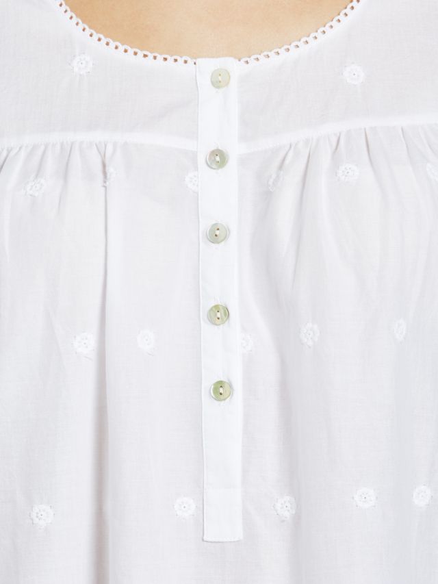 John Lewis Partners Broderie Anglaise Short Sleeve Nightdress