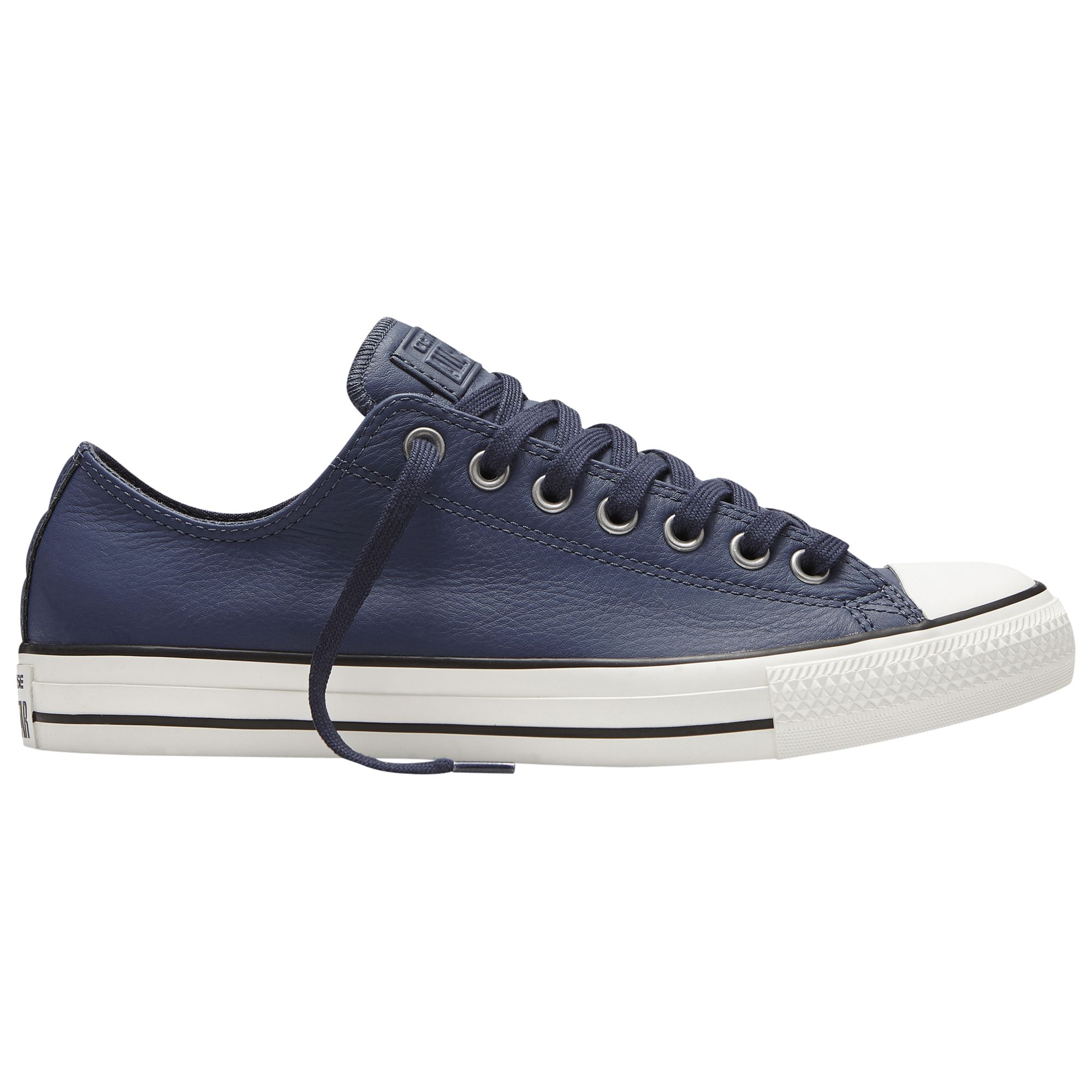 converse navy leather shoes