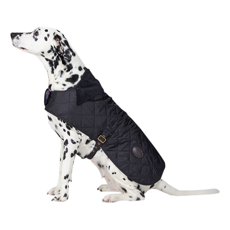 barbour quilted dog coat black