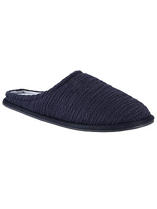 Kin Textured Knit Mule Slippers, Navy
