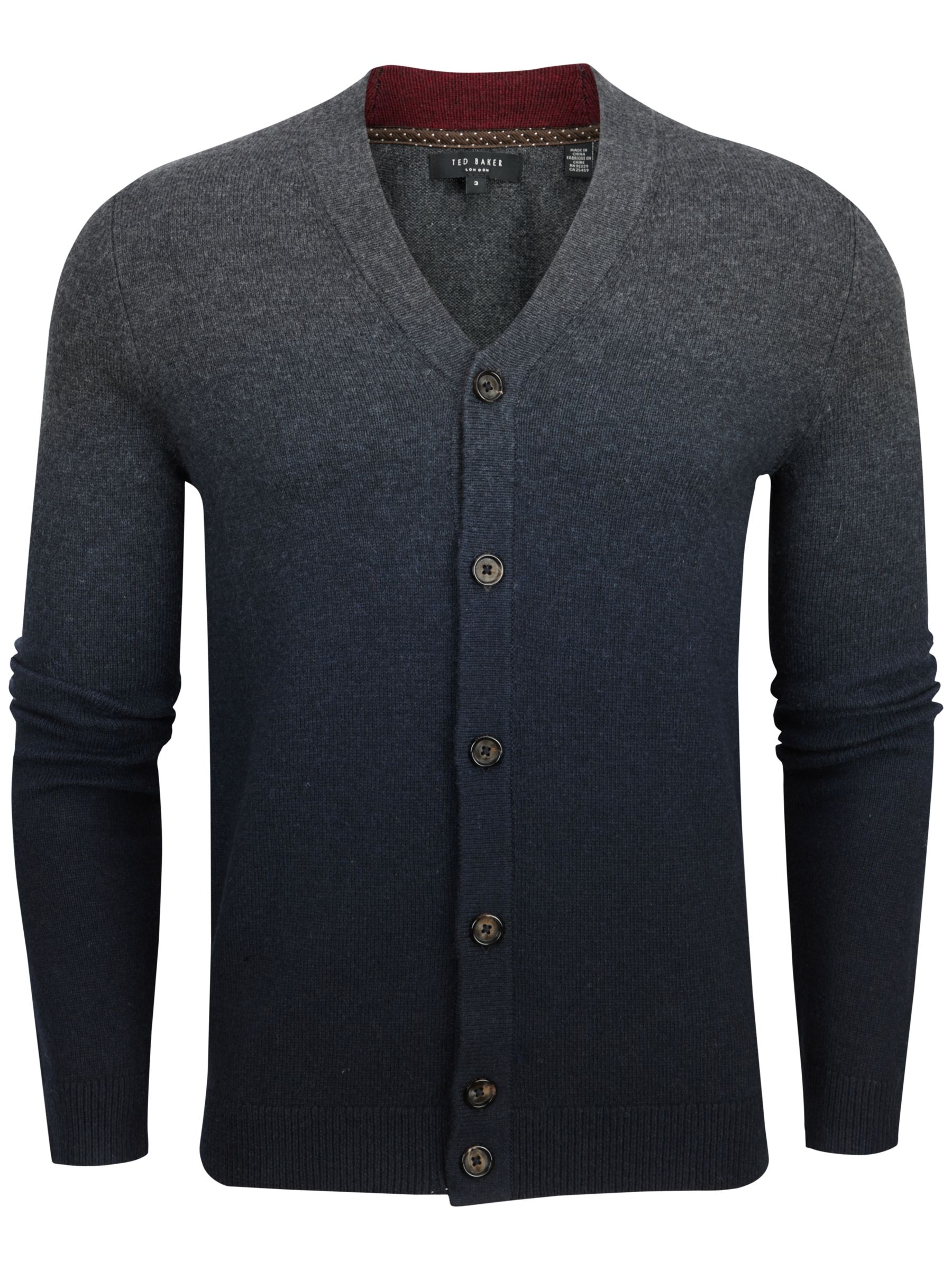 Ted Baker Conveks V-Neck Cardigan, Charcoal