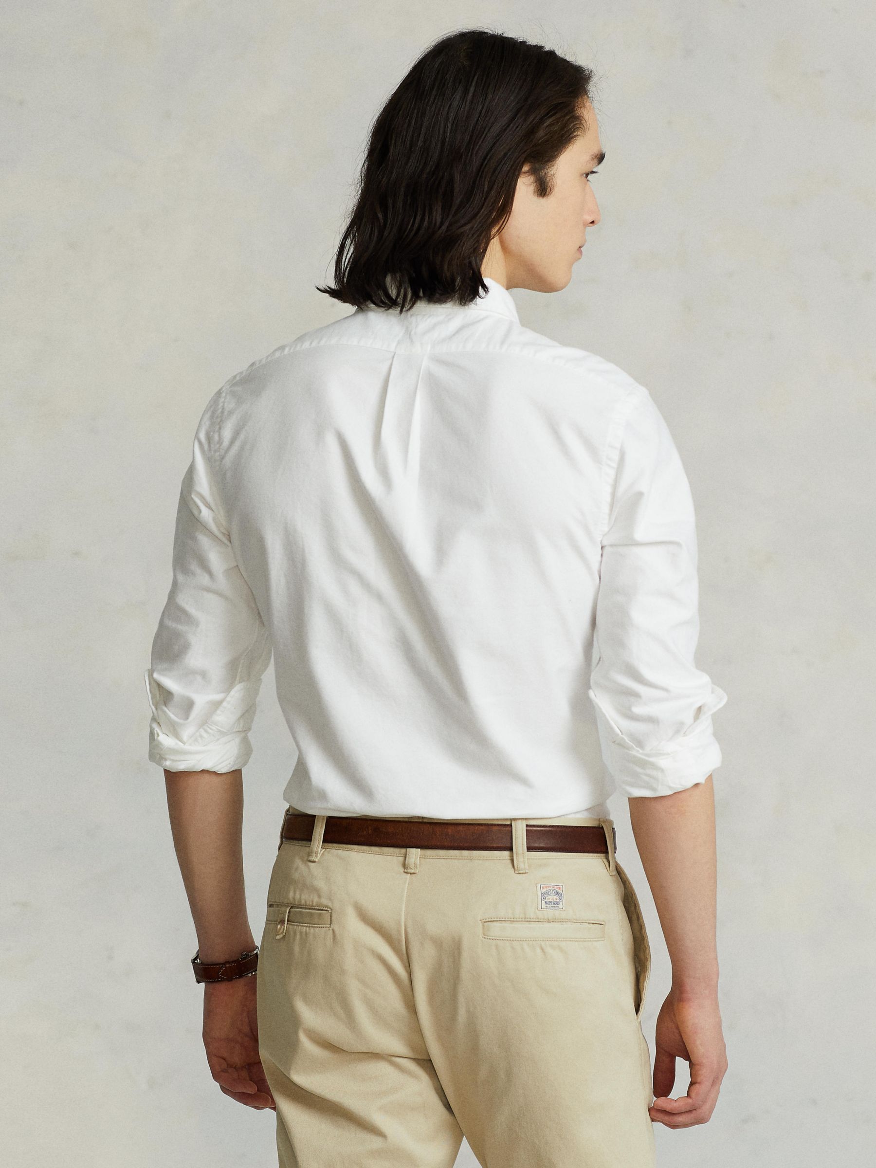 Polo Ralph Lauren Cotton Oxford Slim Fit Shirt, White, M