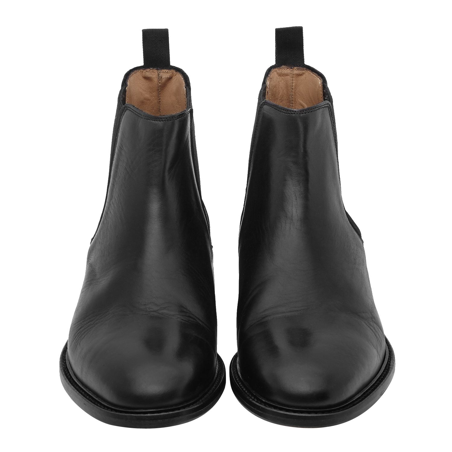 Reiss Tenor Leather Chelsea Boots, Black