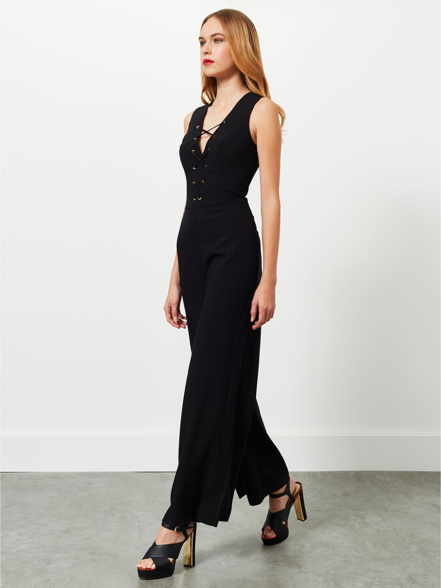 miss selfridge black jumpsuit