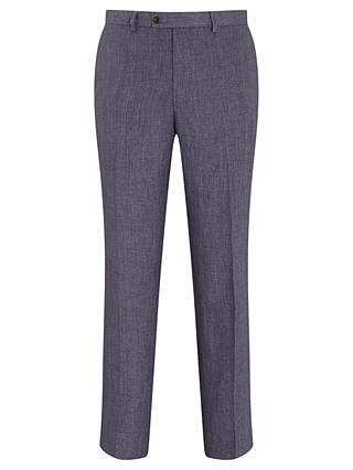 John Lewis & Partners Linen Regular Fit Suit Trousers, Slate