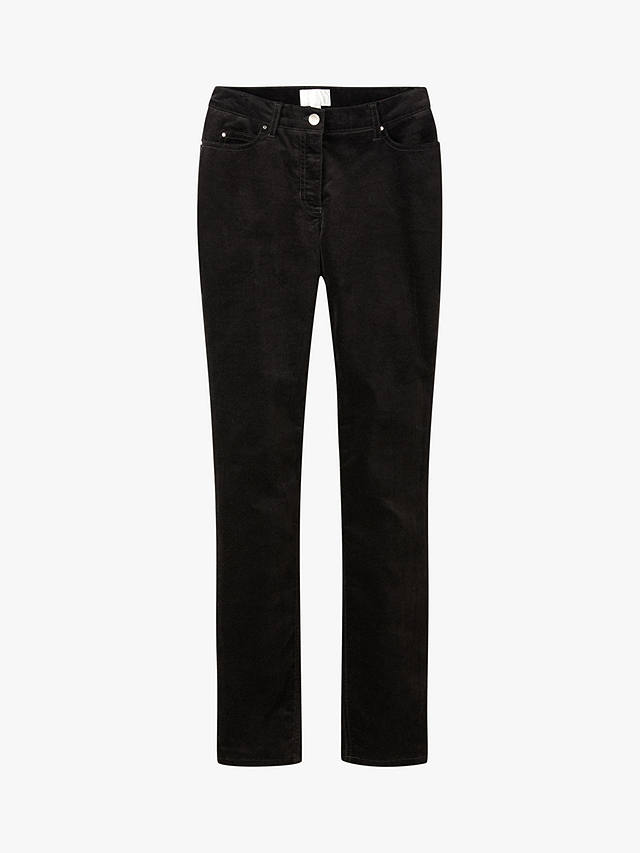 Pure Collection Washed Velvet Jeans, Blck