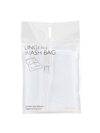 John Lewis & Partners Mesh Laundry Bag, White