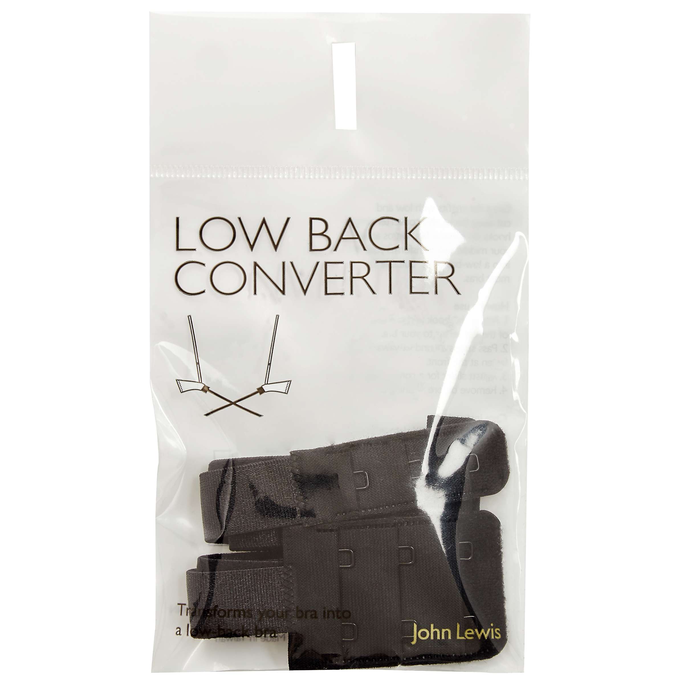 Buy John Lewis Low Back Converter Straps, Black Online at johnlewis.com