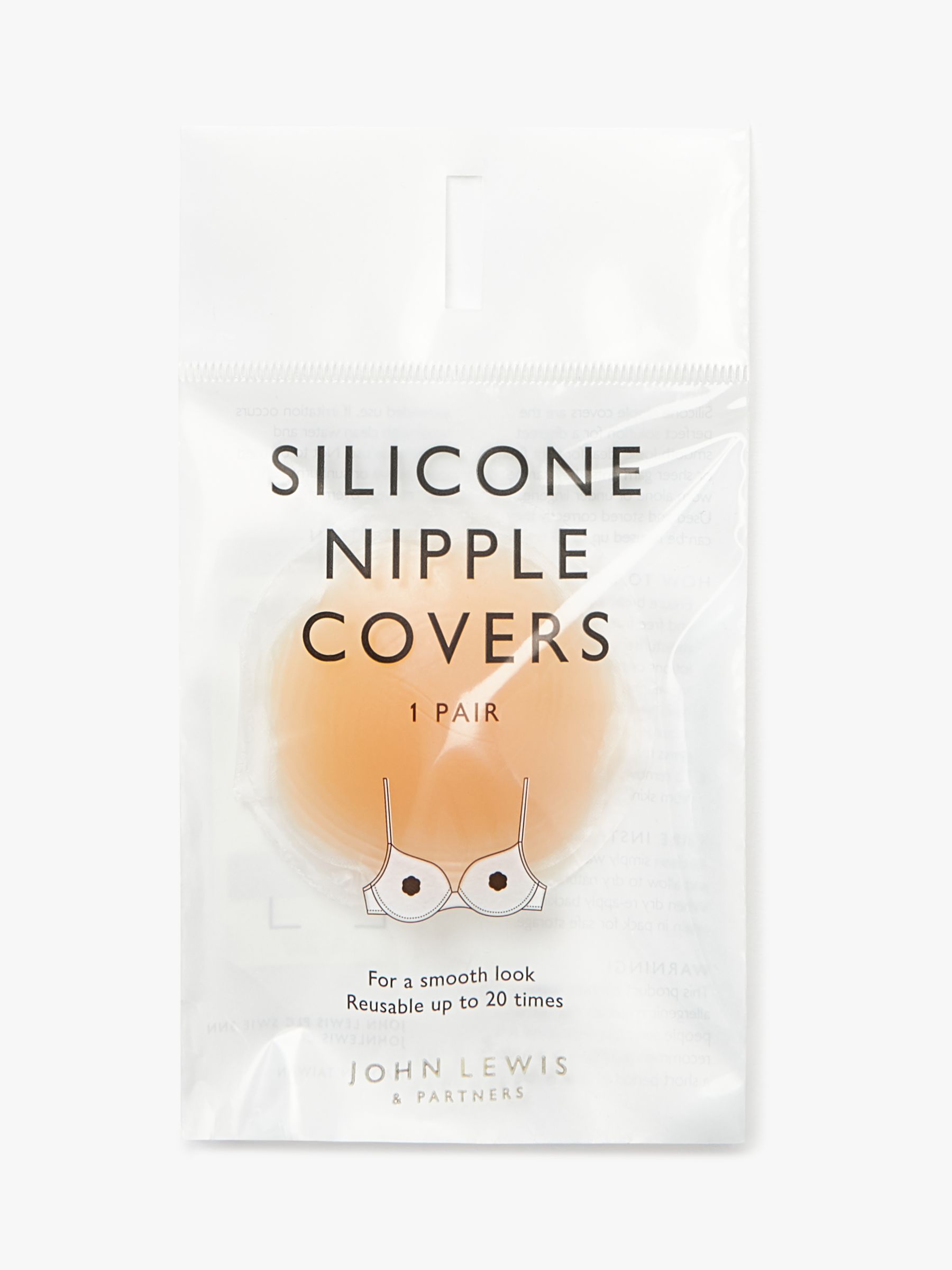 John Lewis Silicone Nipple Covers, 1 Pair, Almond at John Lewis