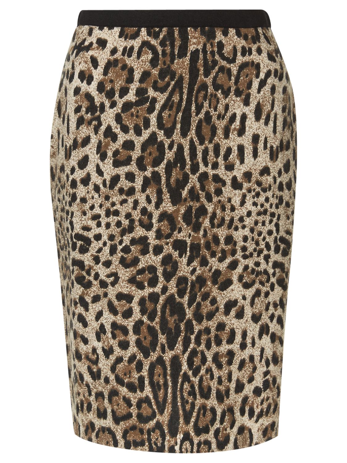 Precis Petite Animal Print Skirt, Multi Brown at John Lewis & Partners