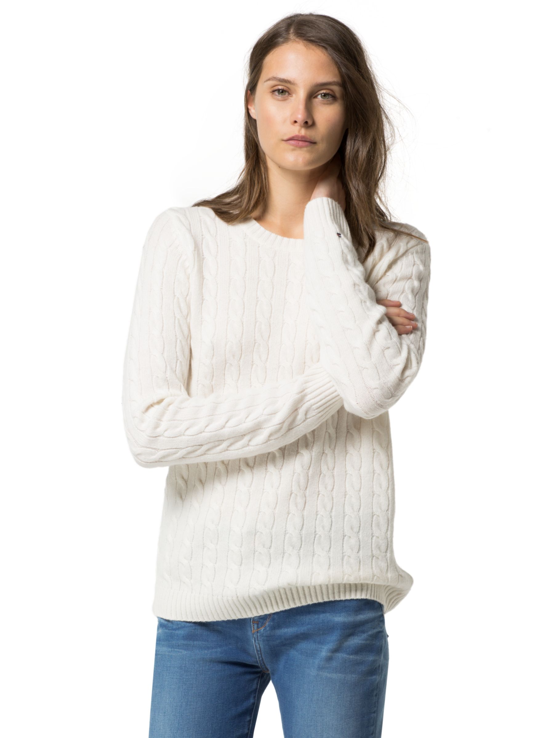 tommy hilfiger white sweater women's