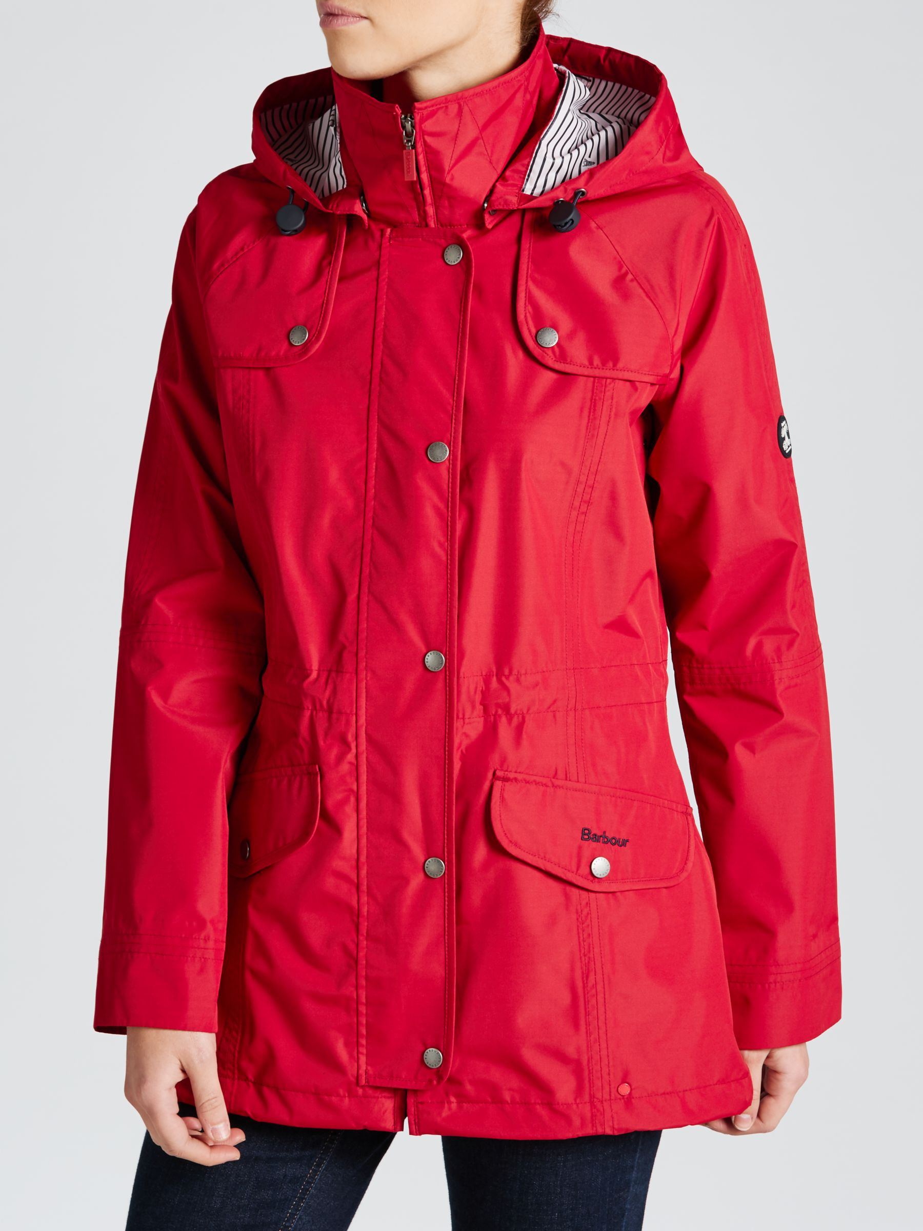 barbour red raincoat