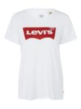 Levi's The Perfect Batwing Logo T-Shirt, White/Red