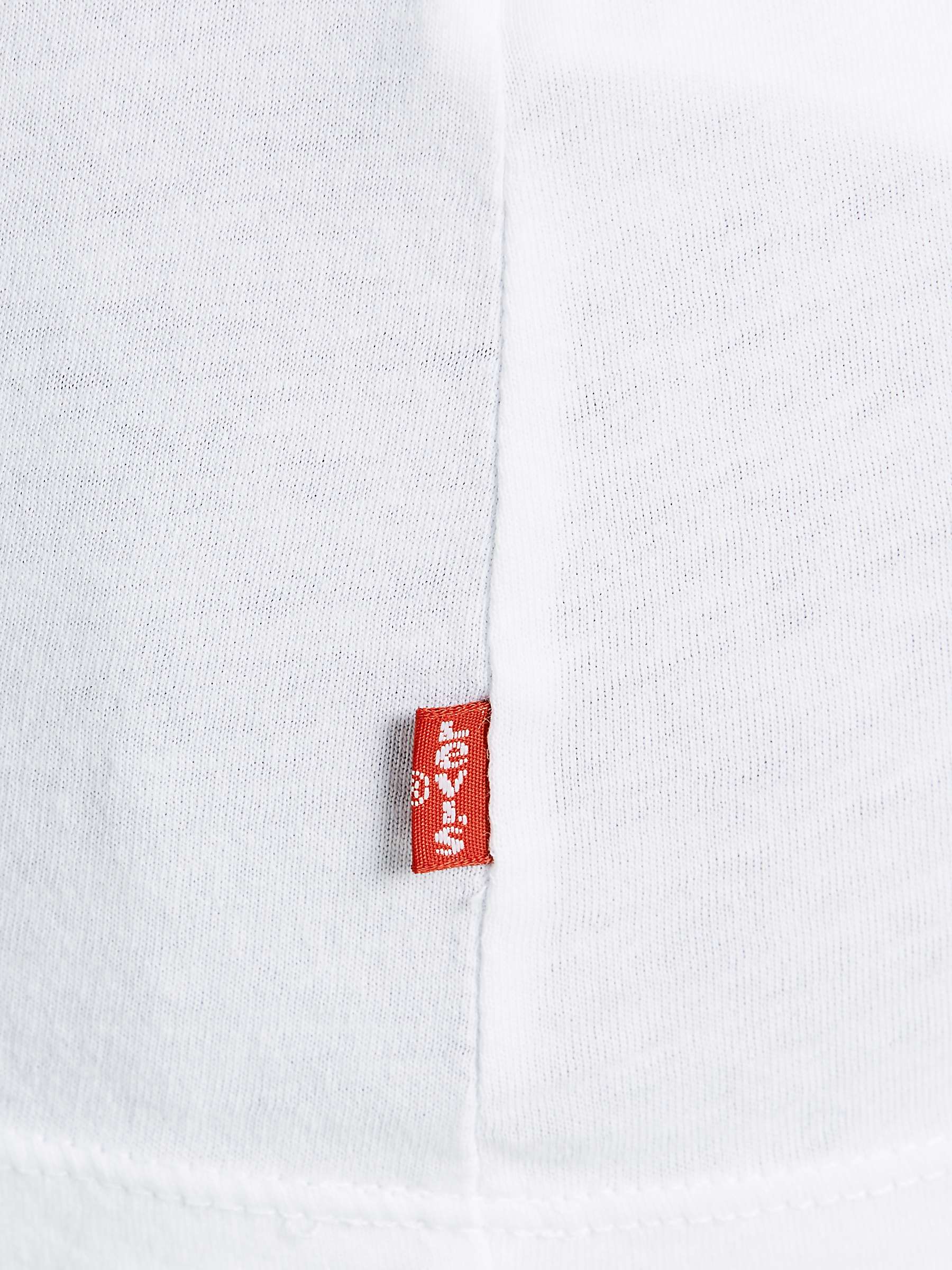 Levi's The Perfect Batwing Logo T-Shirt, White/Red at John Lewis & Partners