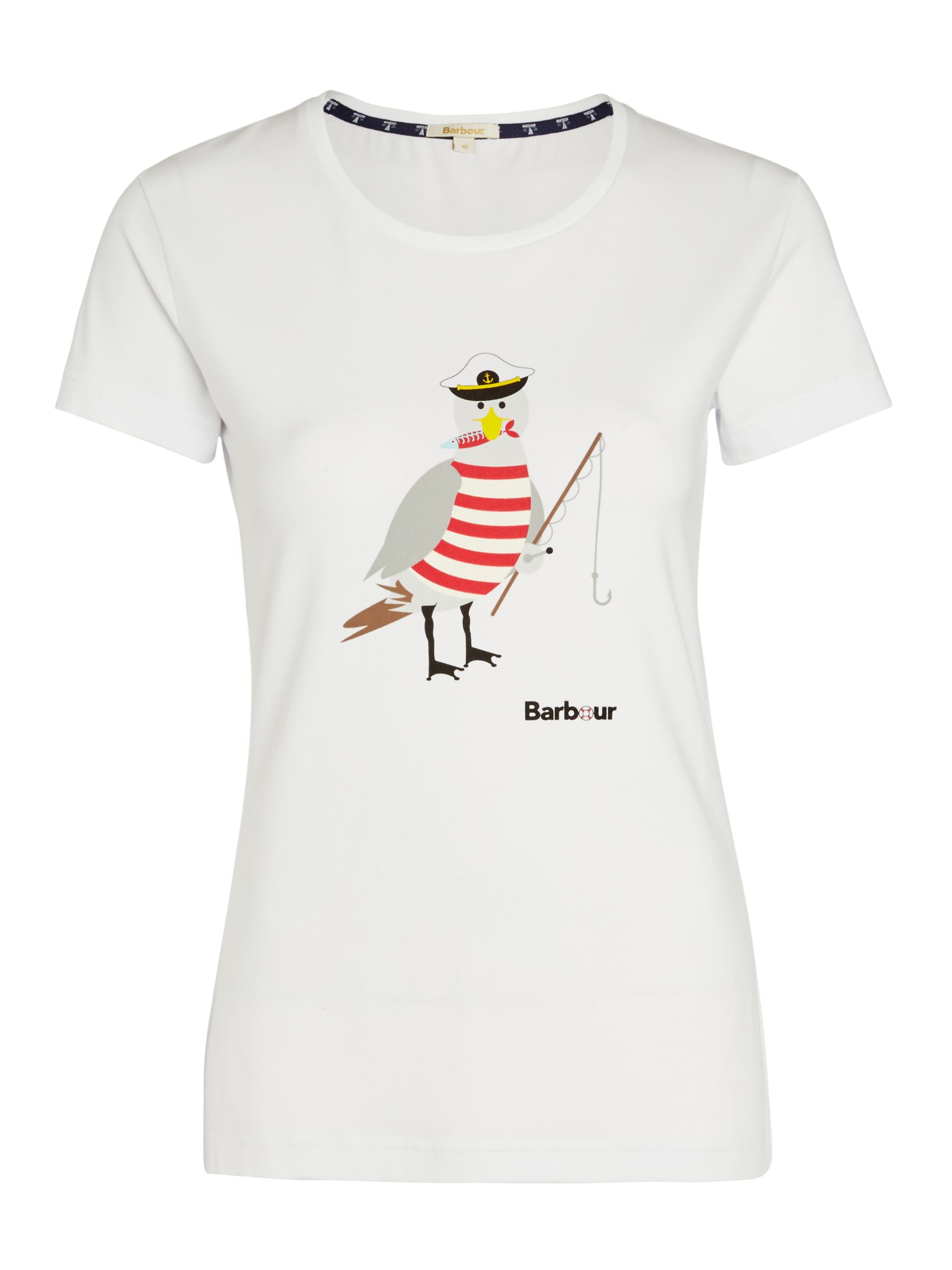 Barbour Fishing Seagull T-Shirt, White 