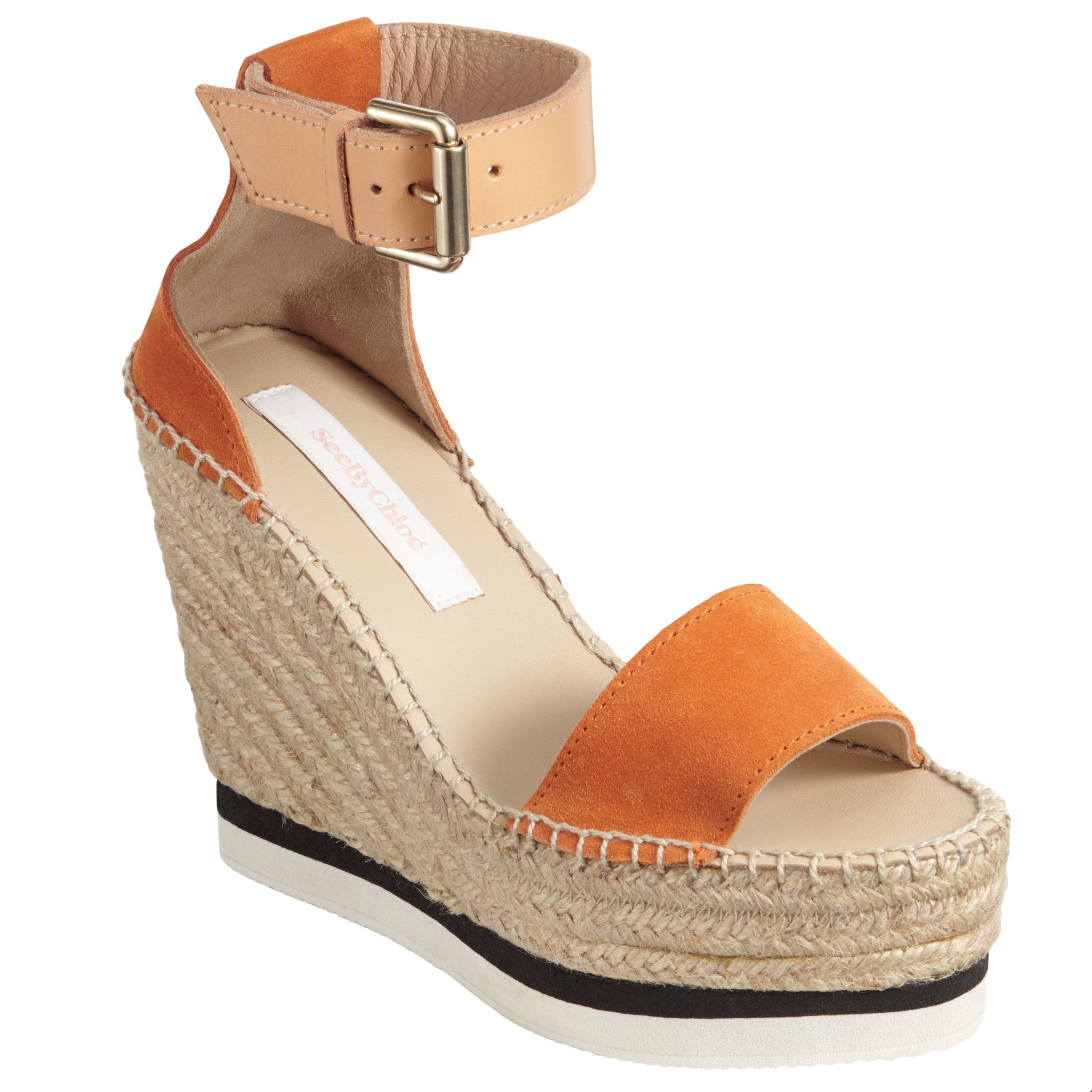 See by Chloé Wedge Heeled Platform Sandals, Orange