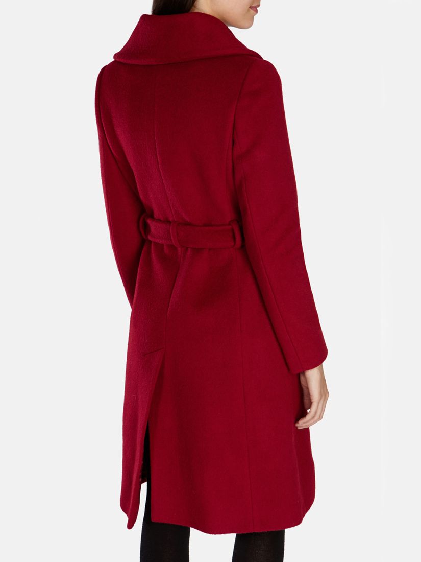 Karen Millen Belted Wrap Coat, Red
