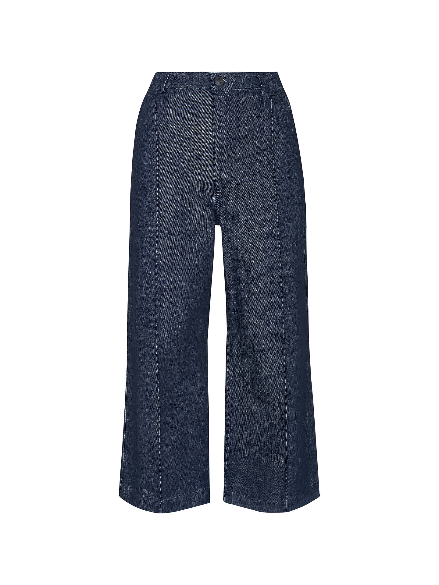 Whistles Lucie Utility Cropped Wide Leg Jeans, Denim at John Lewis ...