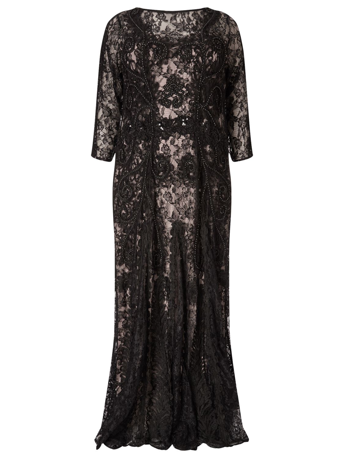 Studio 8 Cara Lace Maxi Dress, Black at John Lewis & Partners