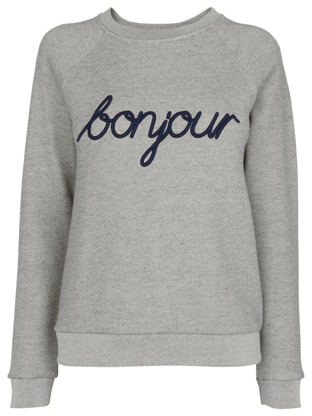 Whistles Bonjour Sweatshirt, Grey