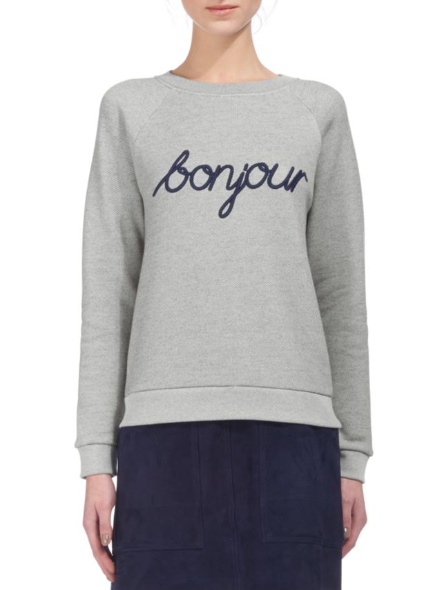 Whistles Bonjour Sweatshirt, Grey