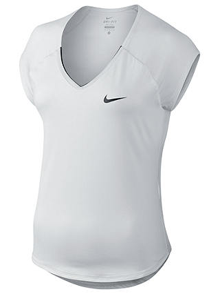 Nike Pure Tennis Top, White/Black