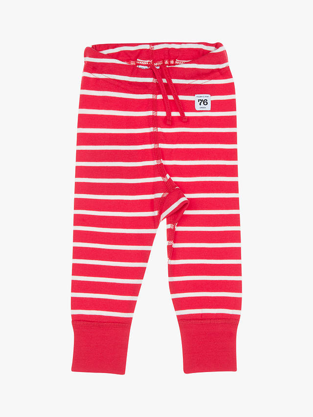 Polarn O. Pyret Baby GOTS Organic Cotton Stripe Leggings, Red