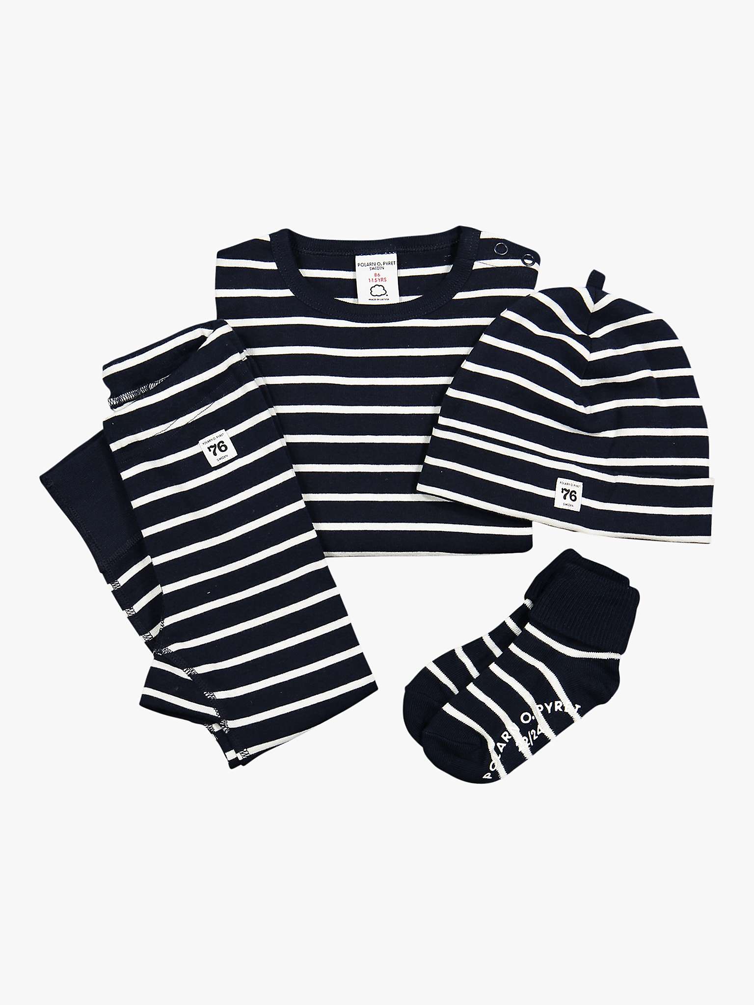 Buy Polarn O. Pyret Baby GOTS Organic Cotton Stripe Top Online at johnlewis.com
