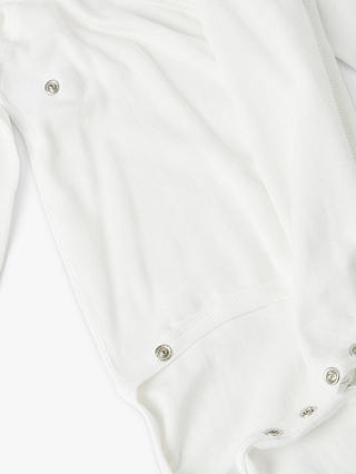 Polarn O. Pyret Baby GOTS Organic Cotton Wraparound Bodysuit, White, White