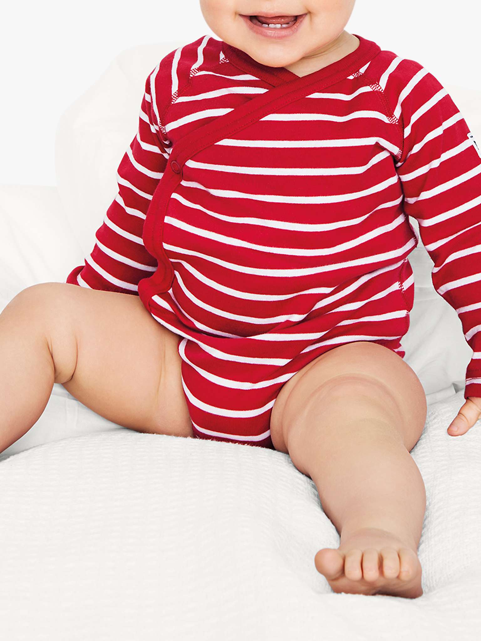 Buy Polarn O. Pyret Baby GOTS Organic Cotton Stripe Beanie Hat Online at johnlewis.com