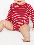 Polarn O. Pyret Baby GOTS Organic Cotton Stripe Beanie Hat, Red
