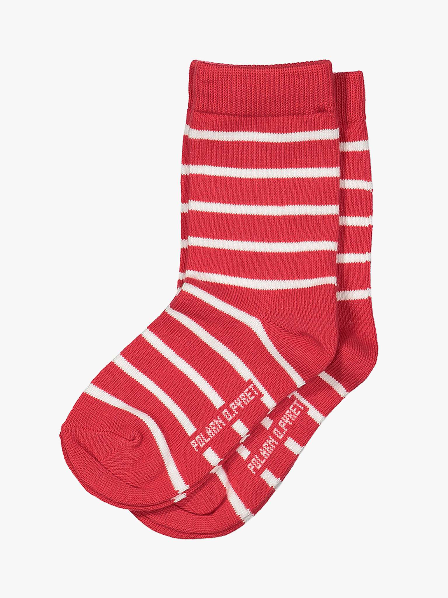 Buy Polarn O. Pyret Baby Stripe Socks, Pack of 2, Red Online at johnlewis.com