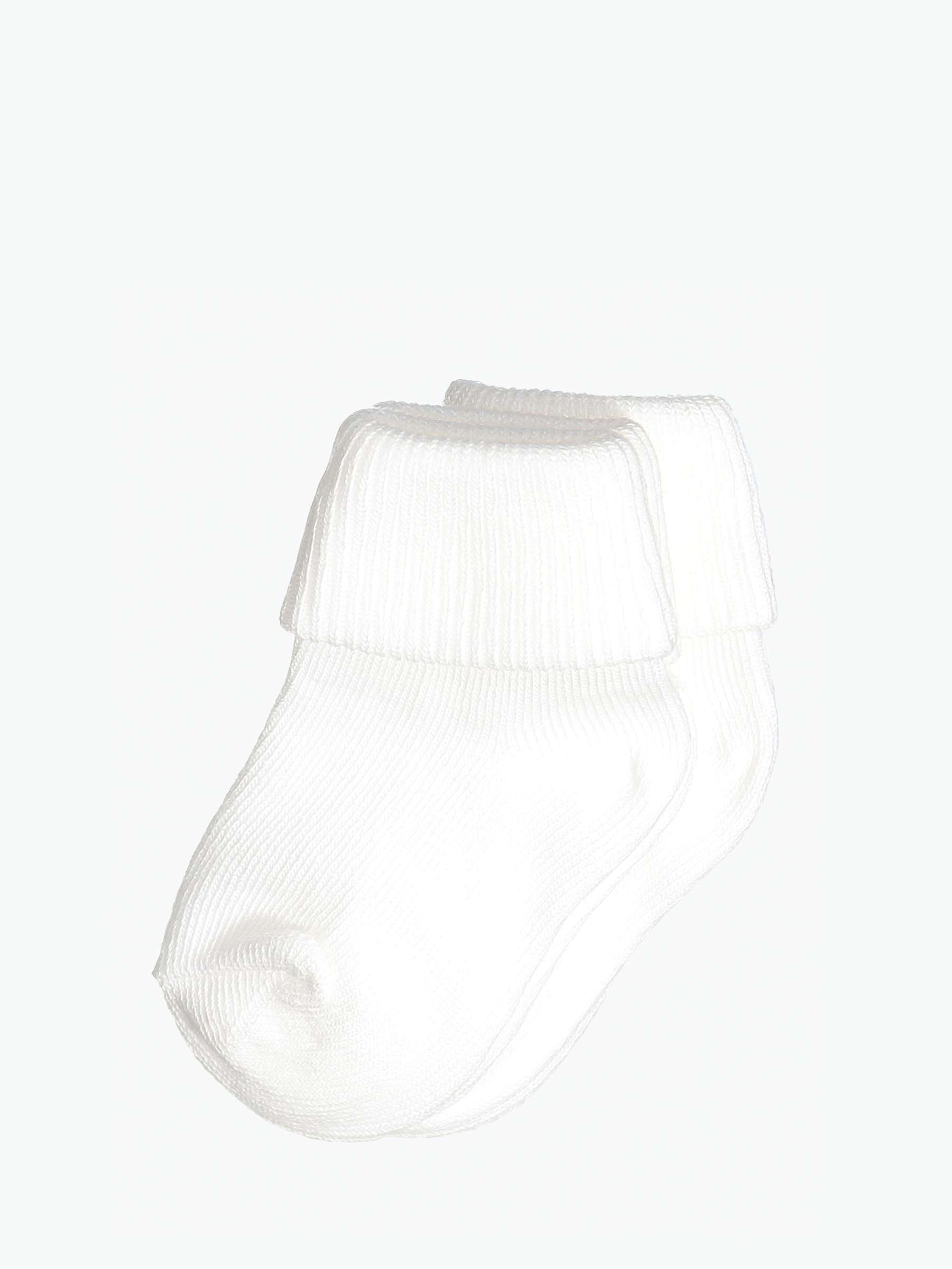 Buy Polarn O. Pyret Baby Socks, Pack of 2, White Online at johnlewis.com