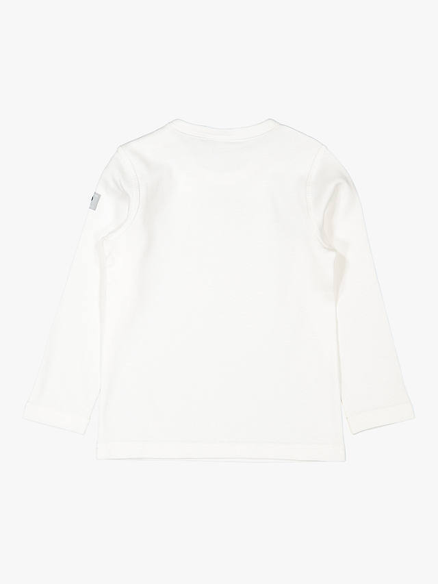 Polarn O. Pyret Children's GOTS Organic Cotton Long Sleeve T-Shirt, White