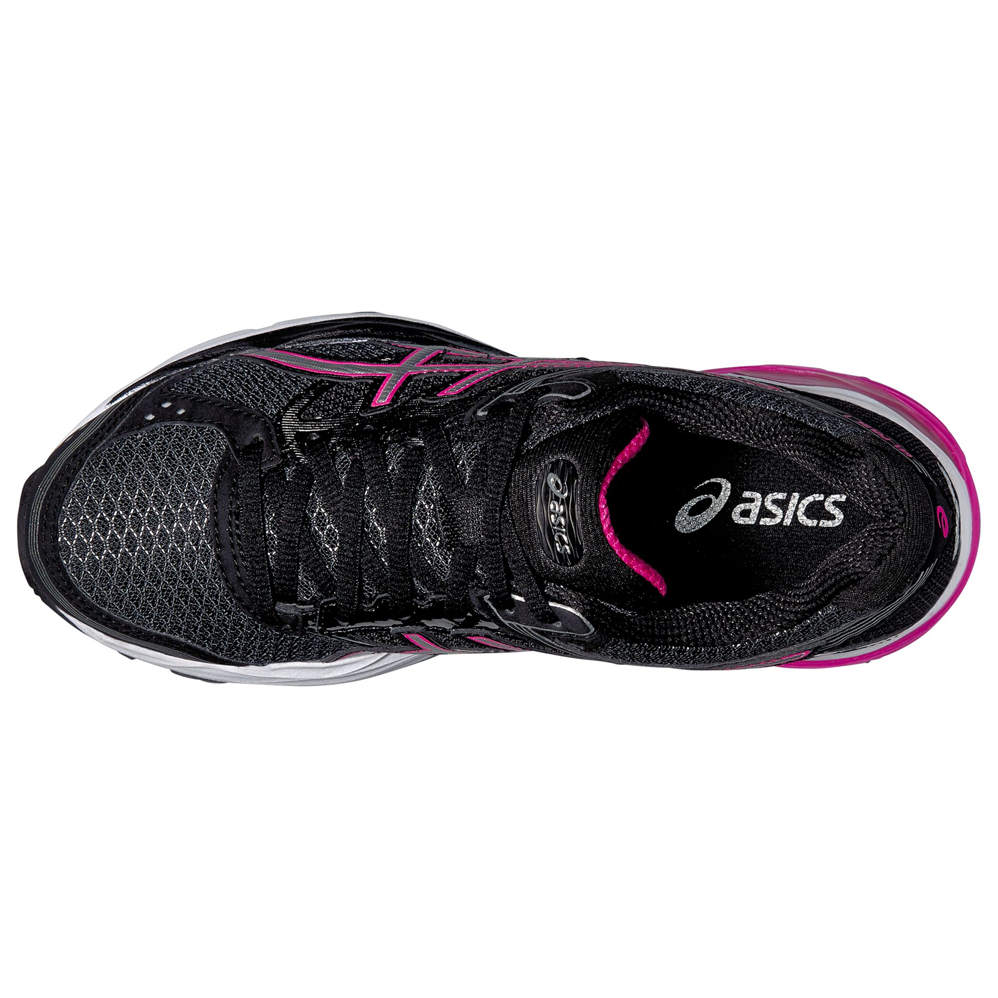 asics black and pink trainers