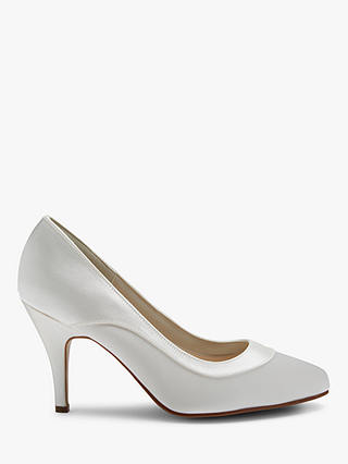 Rainbow Club Nicole Extra Wide Fit Satin Court Shoes, Ivory