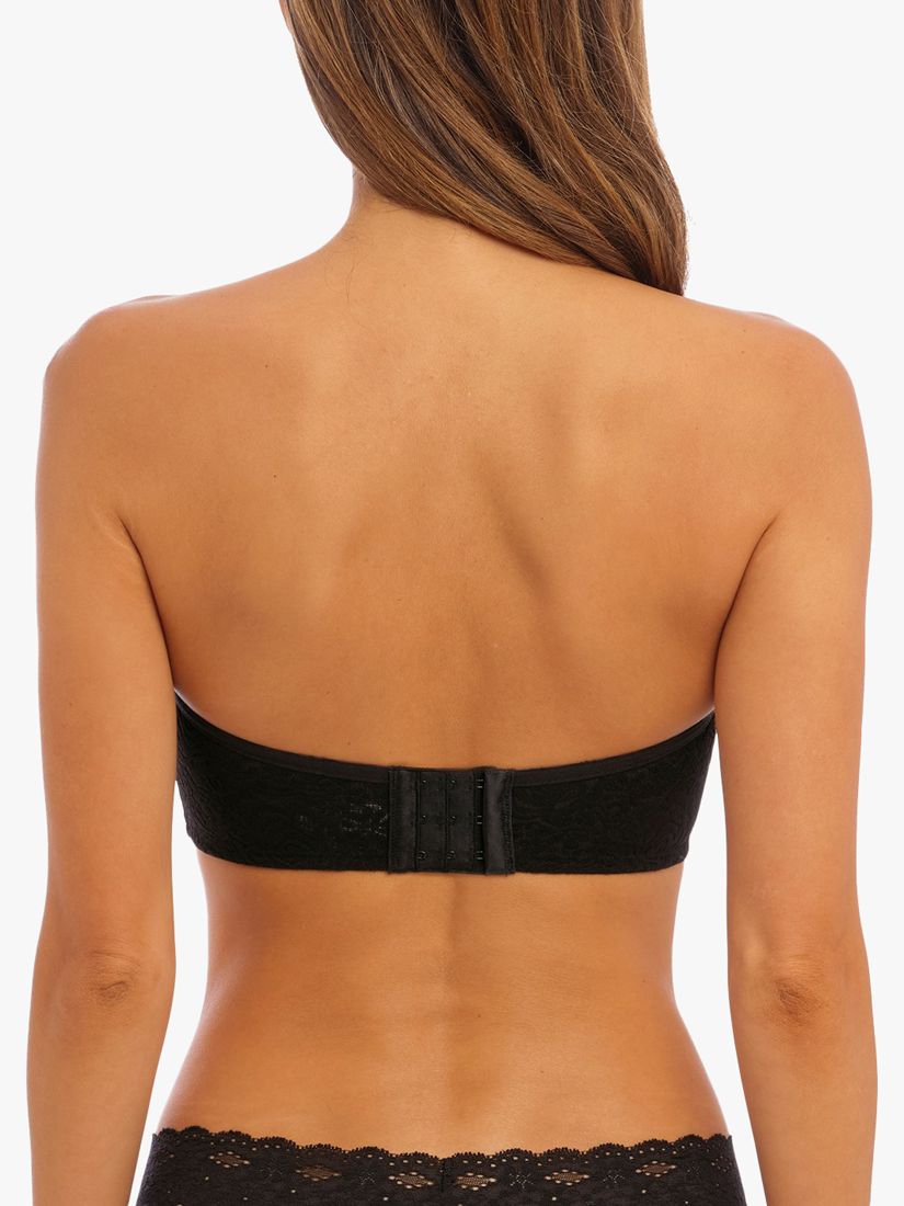 Wacoal Halo Lace Non-Padded Strapless Bra, Black at John Lewis & Partners
