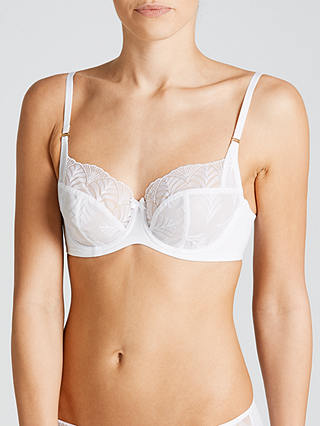 John Lewis & Partners Ava Embroidered Full Cup Bra, White
