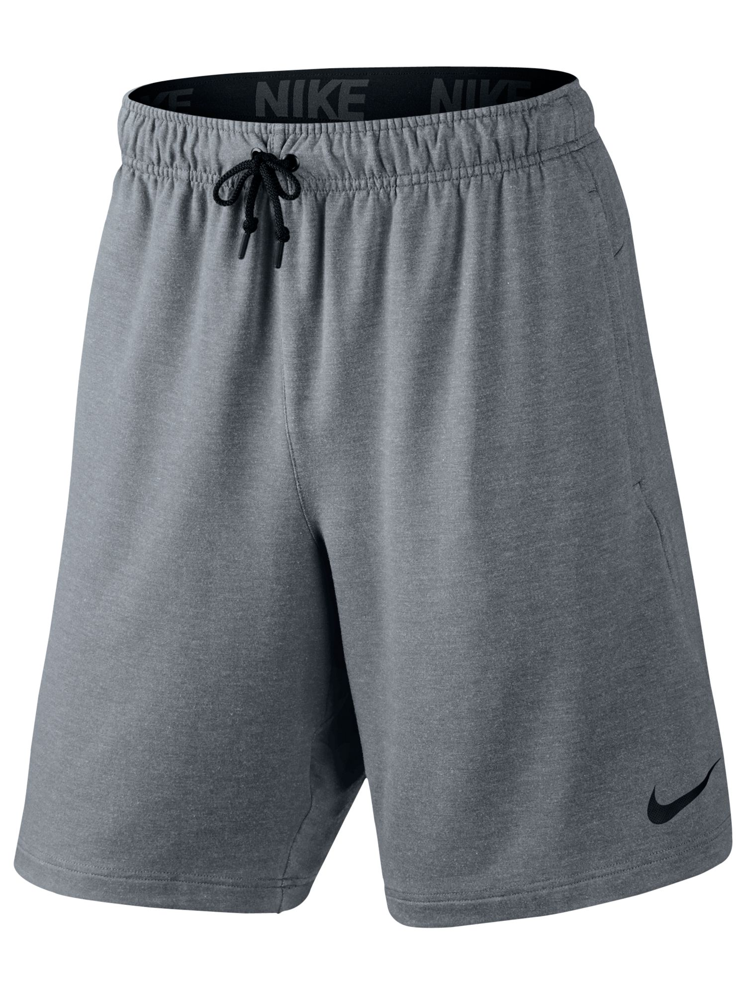 Nike 20.5cm Dri-FIT Fleece Training Shorts, Cool Grey at John Lewis ...