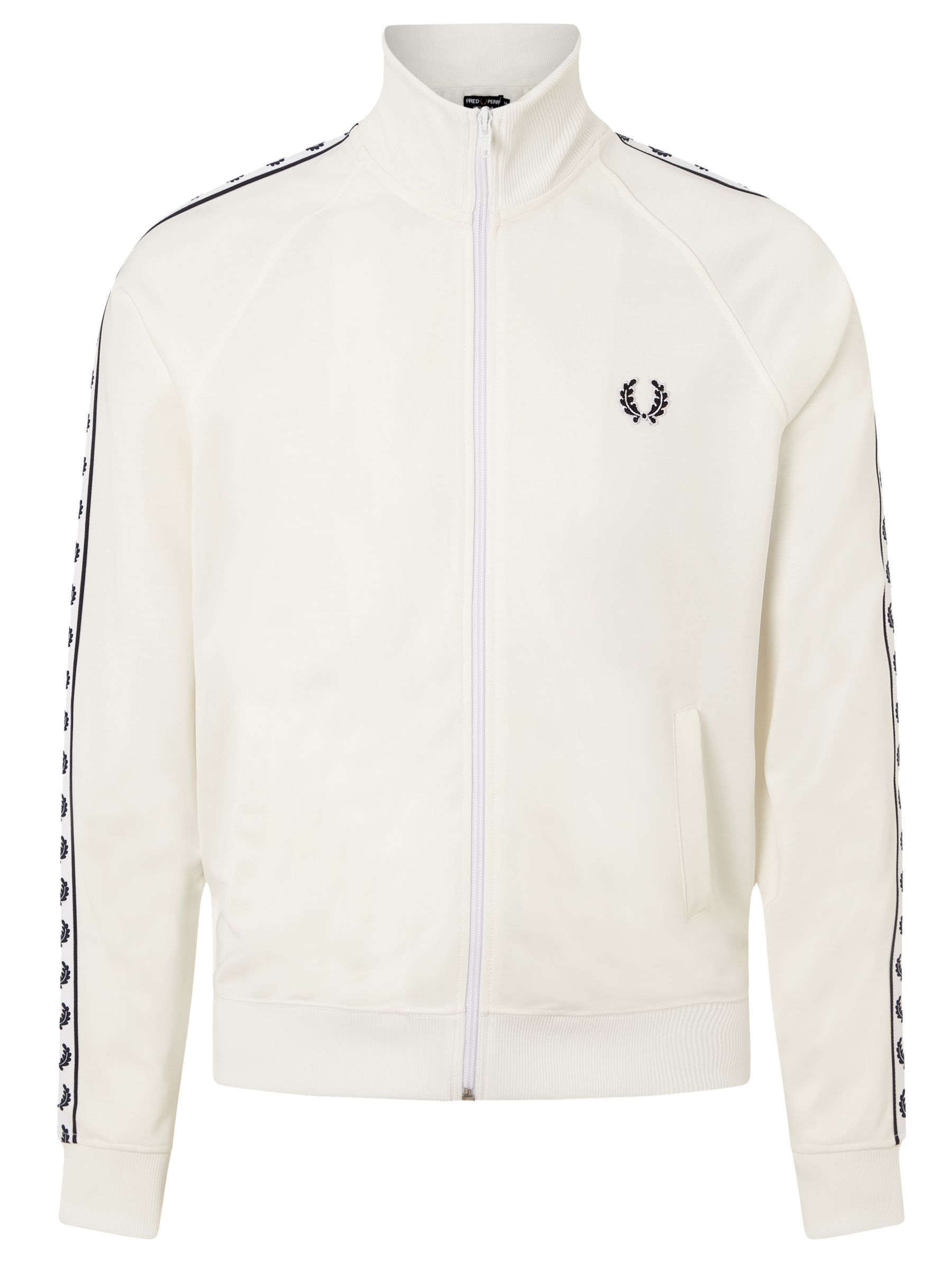 Fred Perry Sports Authentic Laurel Tape Track Jacket, Snow White