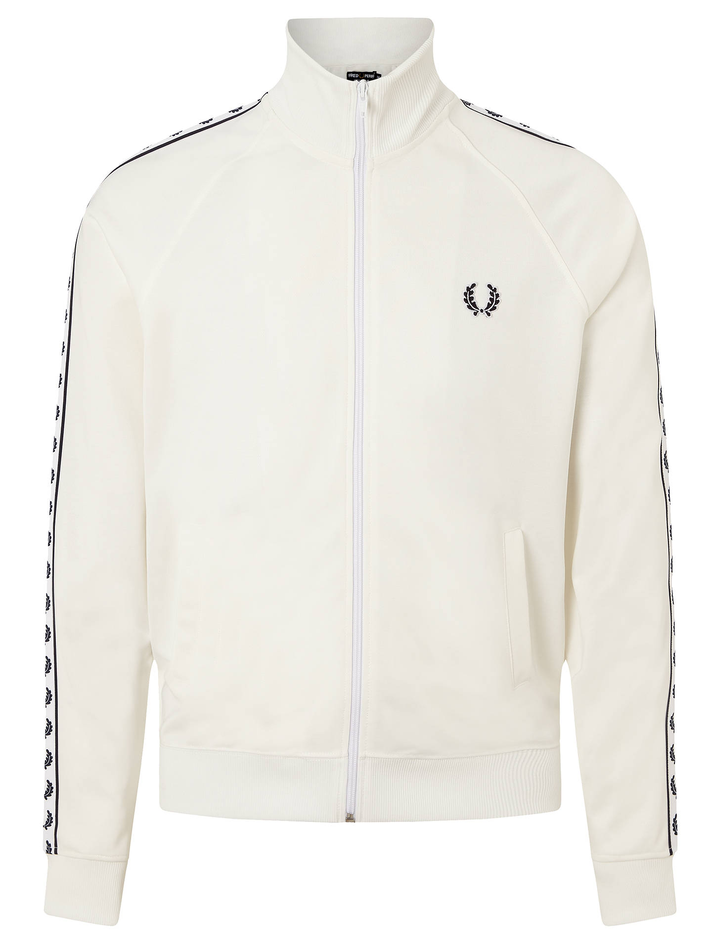 Fred Perry Sports Authentic Laurel Tape Track Jacket, Snow White at