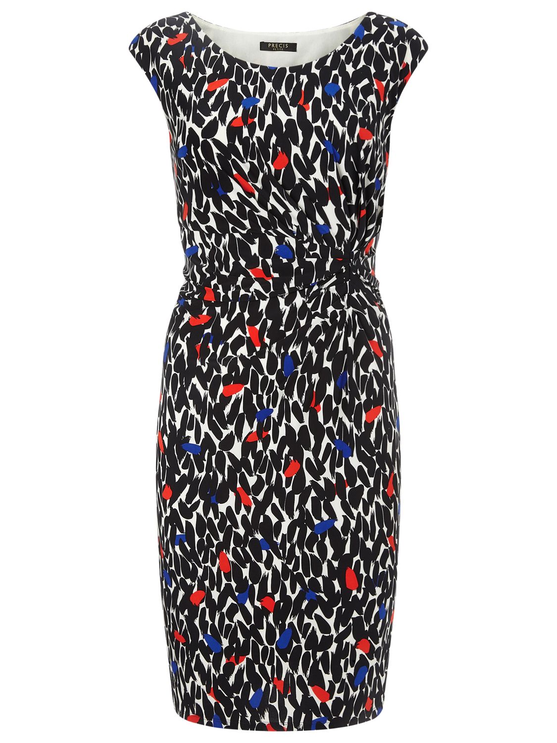 Buy Precis Petite Leaf Print Dress, Black/Multi | John Lewis