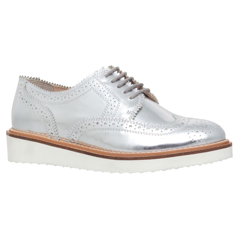 silver lace up brogues