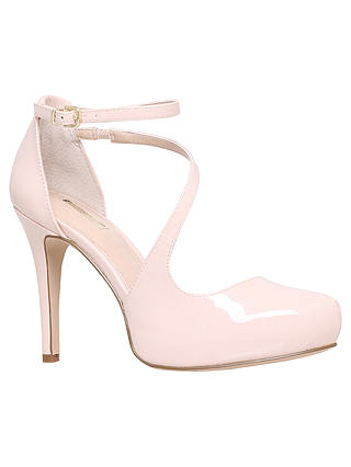 Carvela Antler Asymmetric Court Shoes, Pale Pink Patent