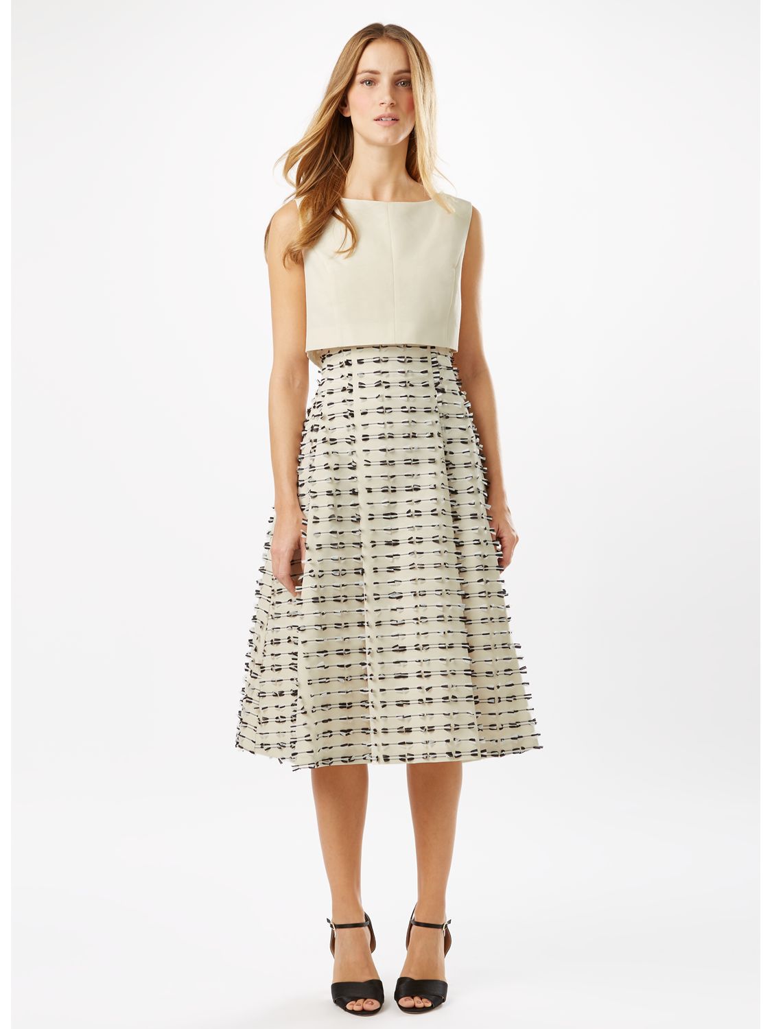 Phase Eight Limited Edition Dress Seven, Ivory/Black at John Lewis & Partners